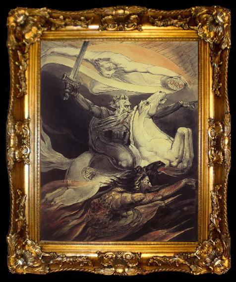 framed  William Blake Death on a Pale Horse, ta009-2